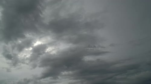 Stormy Gray Clouds Moving Overhead