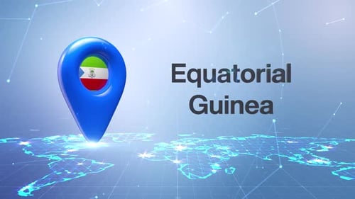 Futuristic Global Map Pin Location Reveal