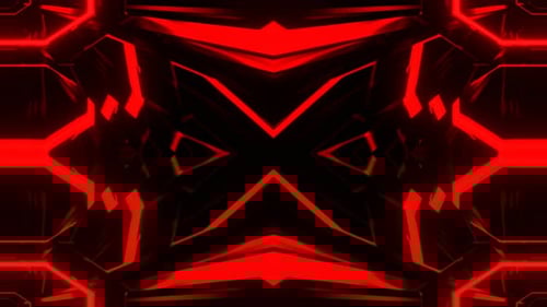Red Linear Neon Symmetrical Kaleidoscopic Pattern Background Vj Loop In 4K