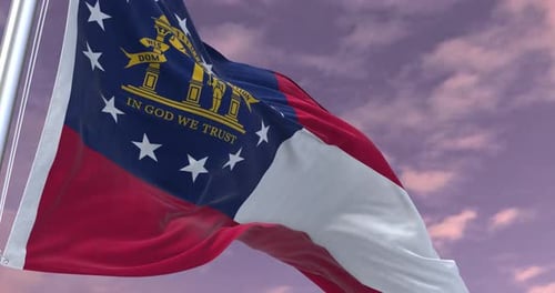 Georgia State Flag Animation Minimal Corporate Video