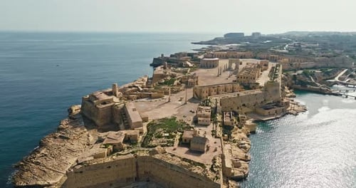 Aerial View of Fort Ricasoli on the Island of Malta