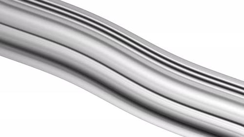 Abstract Flowing Chrome Waves Background Animation