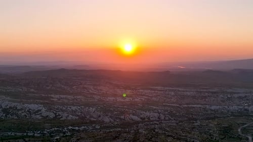 Cappadocia a Semiarid Region in Central Turkey 4 K Aerial View