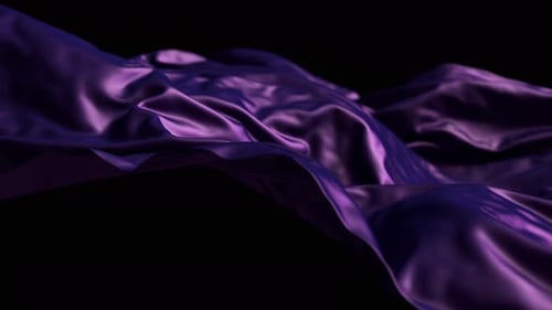 Elegant Purple Fabric Waves Loop Background