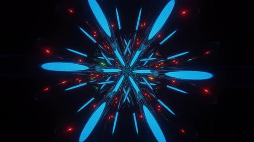 3D Kaleidoscope Abstract Background of Trippy Art Psychedelic Trance Vj Seamless Loop