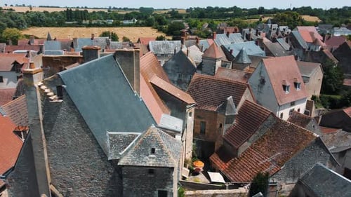 Drone view of Saint Pierre le Moutier