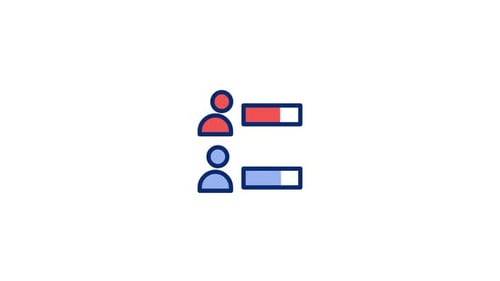 Animated People Icons With Filling Progress Bars