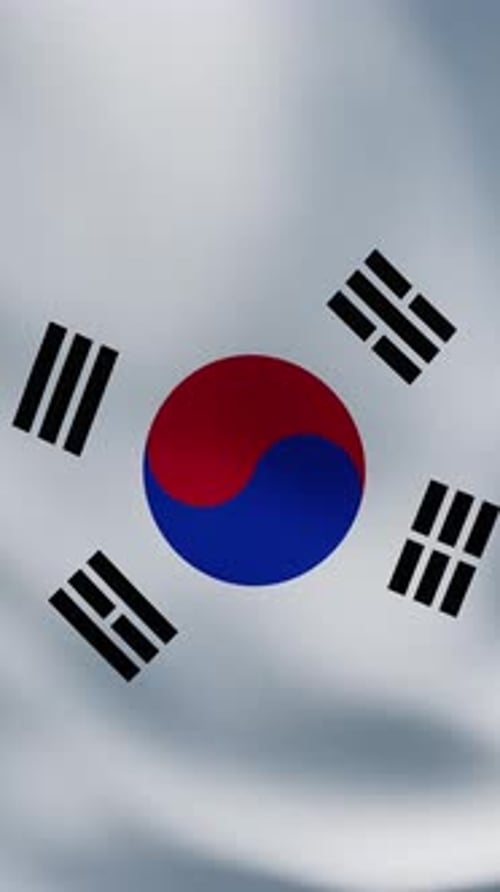 Flagge von Südkorea 04 4K