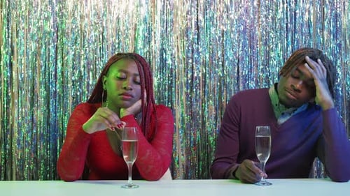 Boring Party Unhappy Couple Bad Celebration