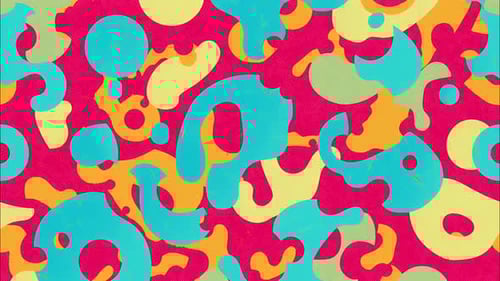 Abstract Colorful Fluid Organic Shapes Background Loop