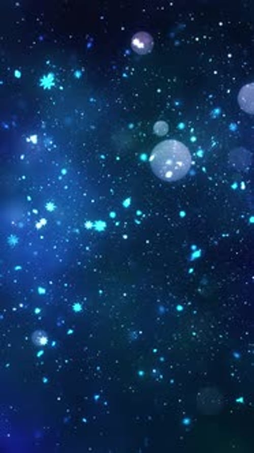 Sparkling Blue Abstract Winter Particle Background