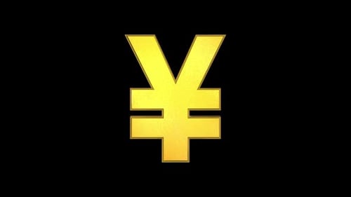Golden 3D Yen Symbol with Alpha Channel