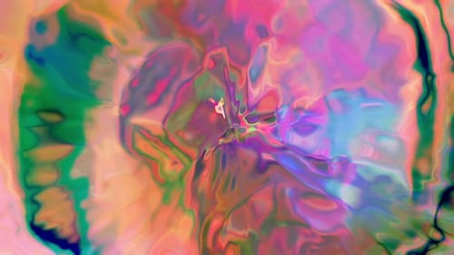 Une animation abstraite colorée explore des formes fluides et des mouvements dynamiques