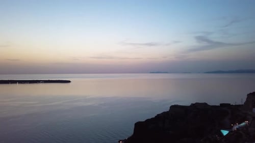 Oia Village at Night Santorini