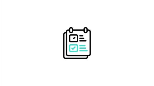 Minimalist Animated Checklist Icon for Business and Planning