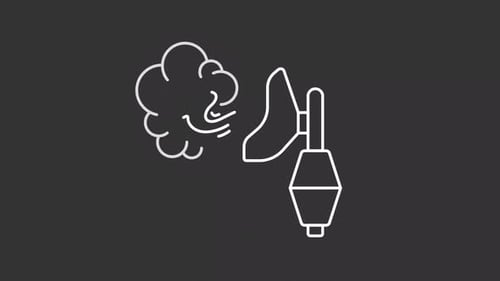Animation en ligne blanche du nébuliseur