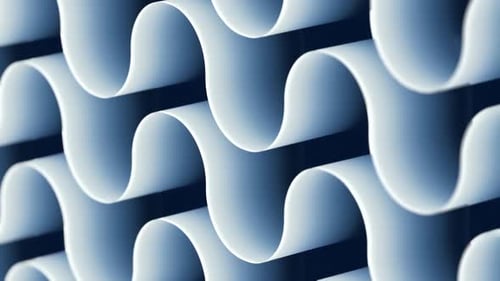 Abstract Fluid Wavy Ribbons Undulating Motion Background