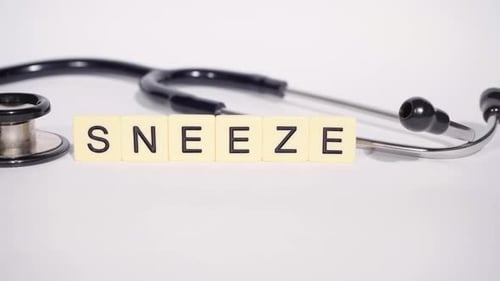 Wort SNEEZE auf Scrabble