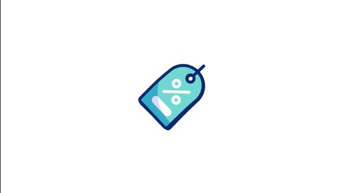 Minimalist Price Tag Icon Animation