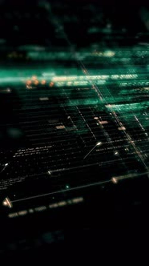 Futuristic Screen Display Data Matrix Simulation Background 09