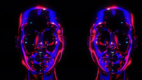 Reflective Heads Loop Blue And Red