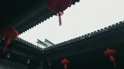 Cinematic View of Chinese Pavilion, 4K Shot