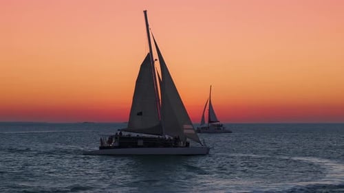 Enjoy a Stunning Sunset Sailing Trip in Key West Florida with Vibrant Colors