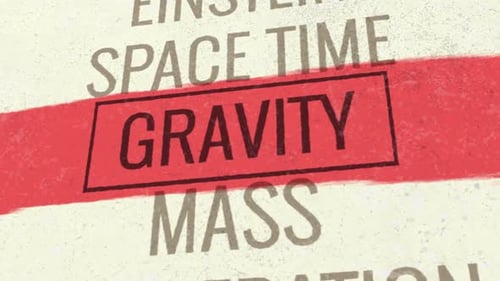 Gravity 3D Scrolling Title Animation