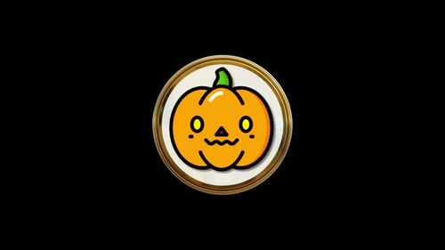 Lazo Alpha con icono de círculo de calabazas