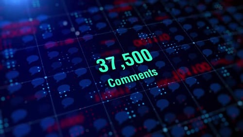 Social Media Statistics Digital Counter Animation