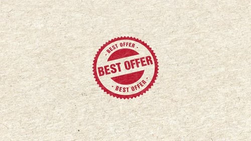 Retro Best Offer Rubber Stamp Effect Animation