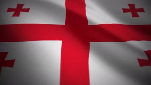 Seamless Loop Waving Flag of Georgia