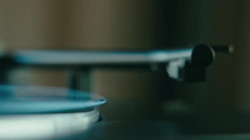 Colourful Vintage Vinyl Play on Record Player