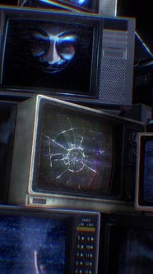 Rostros siniestros de Anonymous en la televisión