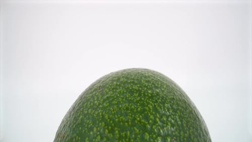 Avocado close up on white background isolated 4K