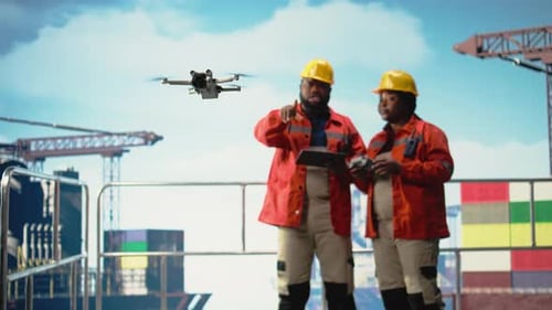 Close Up of Drone Gadget Used By Drilling Rig Technicians