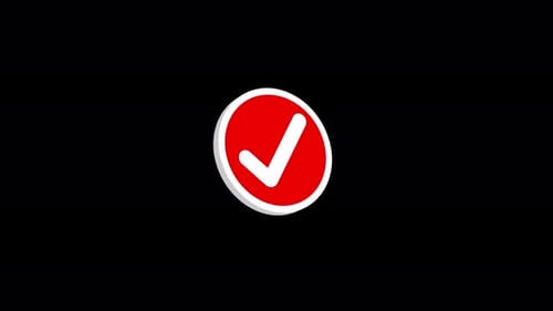 3D check mark icon, tick mark