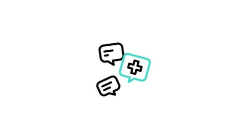 Animated Healthcare Communication Chat Bubbles Icon