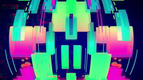 Dynamic Neon Geometric Abstract Loop Background Animation