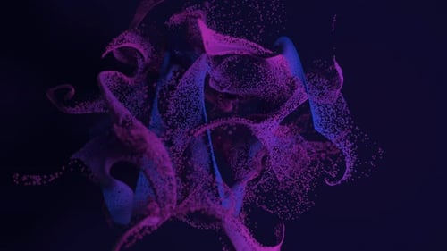 3d Abstract Background Particles Moving