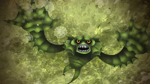 monstre poisson-homme-poisson nageant dans les profondeurs sombres du lagon
