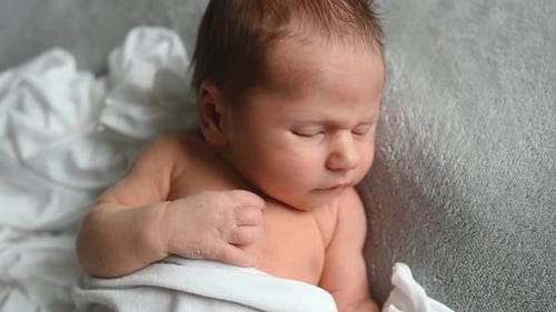 Peaceful Newborn Baby Sleeping Soundly