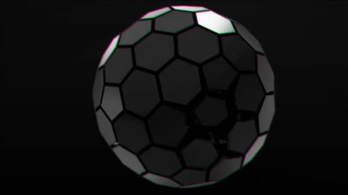 Black Tech Sphere Unfolding