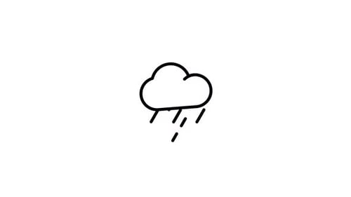Hand Drawn Rain Cloud Weather Icon Animation