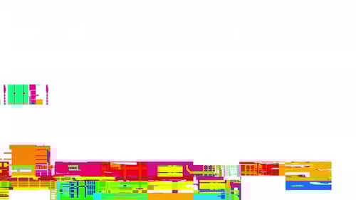 Colleción de corrupción: superposición de datos del efecto de falla de la señal analógica de una cinta VHS con un parpadeo