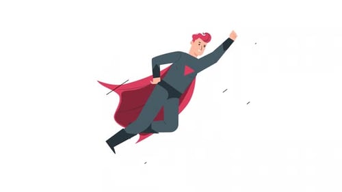 Super Hero Flying Animation