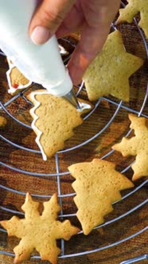 Vertical View Of Homemade Cookies