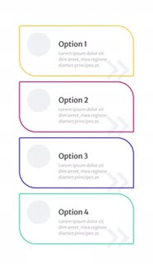 Organisationsinfografik Vorlagenanimation in 4 Schritten
