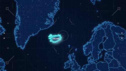 Hi-Tech Digital World Map Zooming Animation