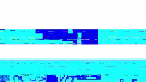 Corruption Collection: animación de desplazamiento de transición de datos con un efecto de falla de un colorido analógico no